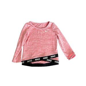 Nike Dri Fit Performance Neon Pink Long Sleeve Athletic Top Crossover 24 months